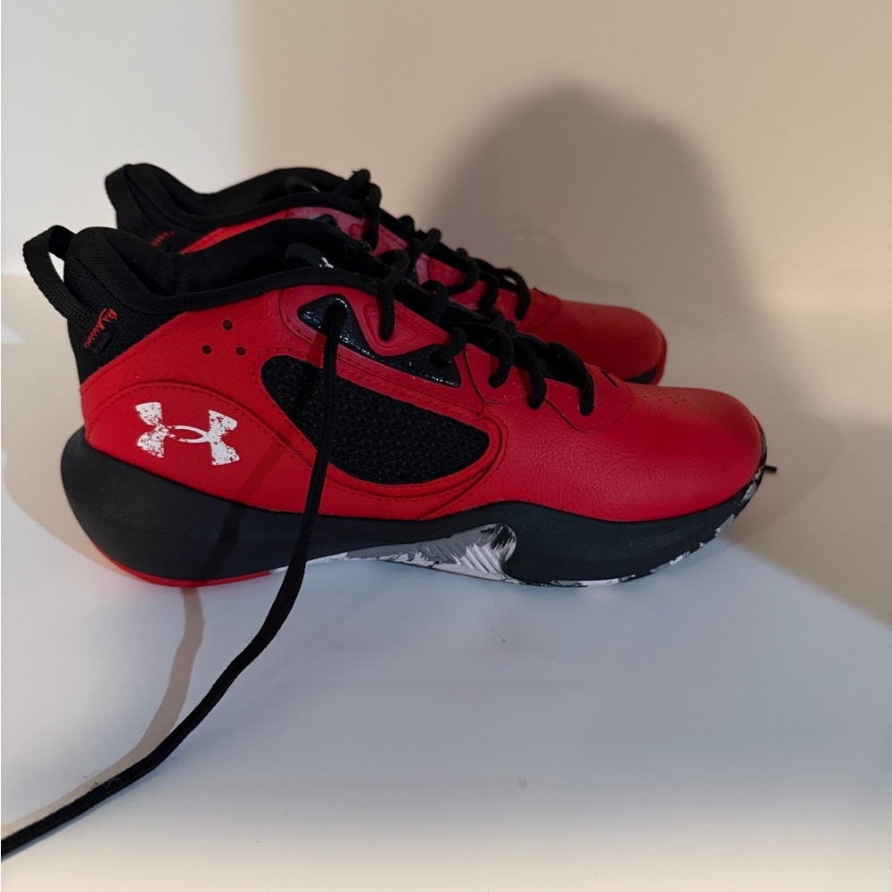 Under Armour Kids Red and Black Athletic Sneakers